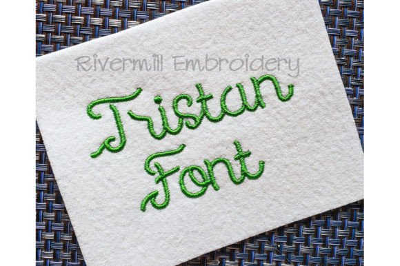 2 Tristan Embroidery Font for Business Merch
