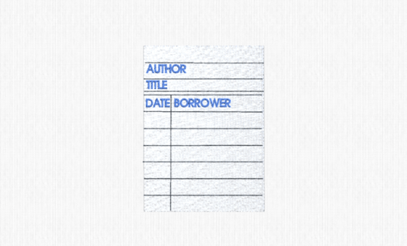 Library Checkout Card: An Embroidery Design Review